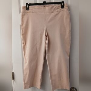 JM Collection Blush Cropped Pull-On Pants – Size Large – Gently Used
